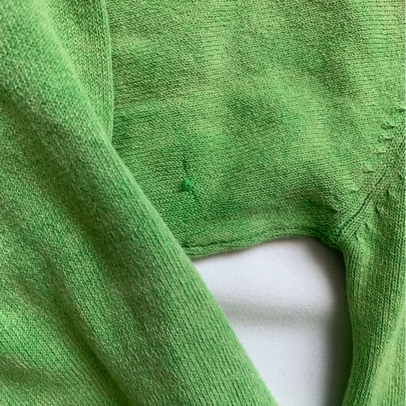 Y2K Lime Green Wash Effect Low Cut Only Sweater - Picture 7 of 7